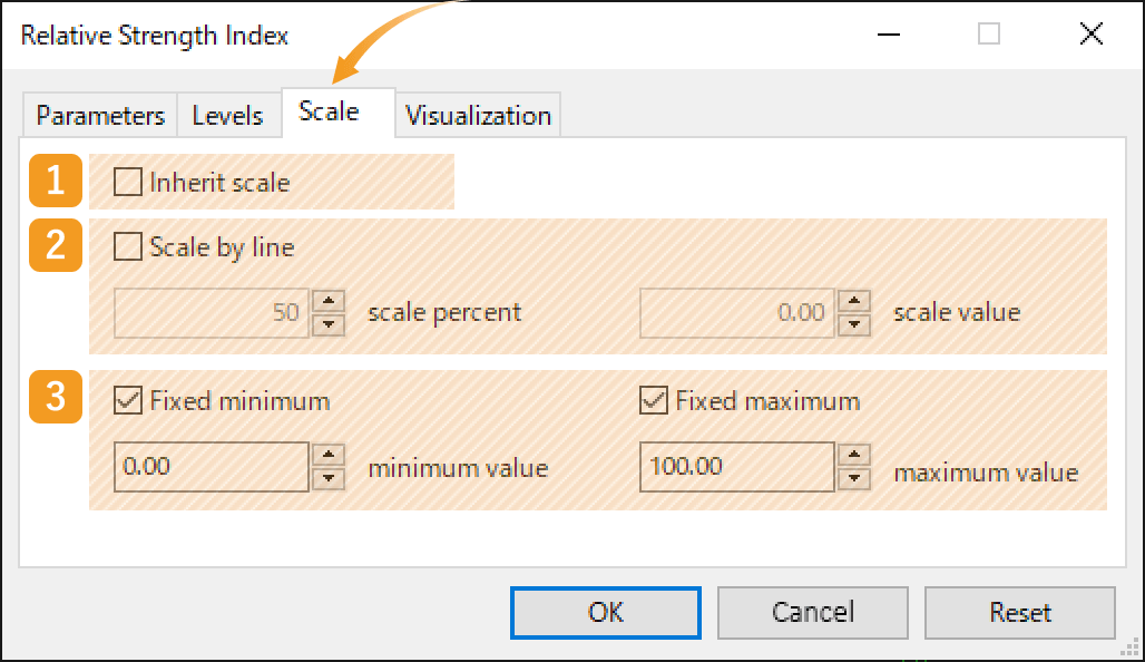 Scale settings