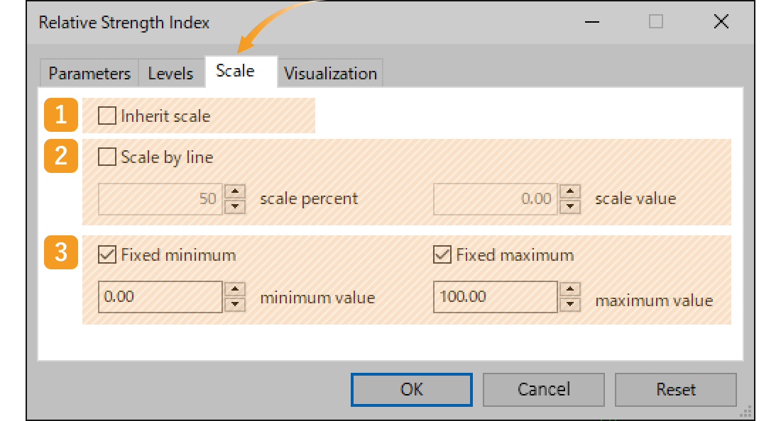 Scale settings