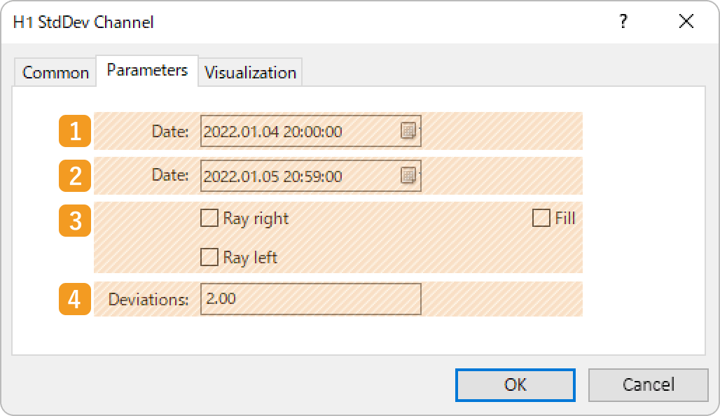 Parameters tab