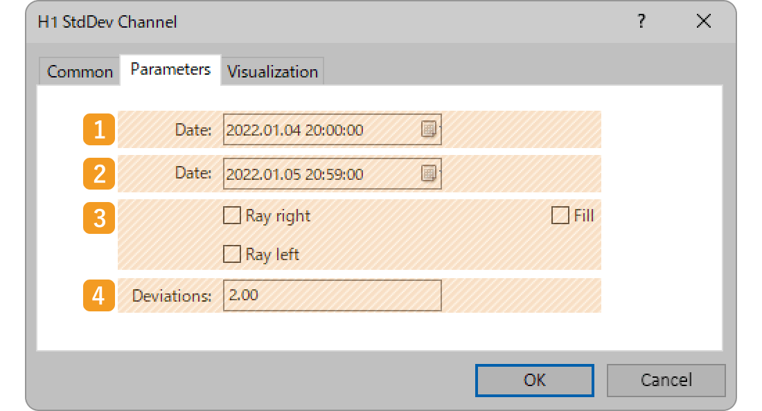 Parameters tab