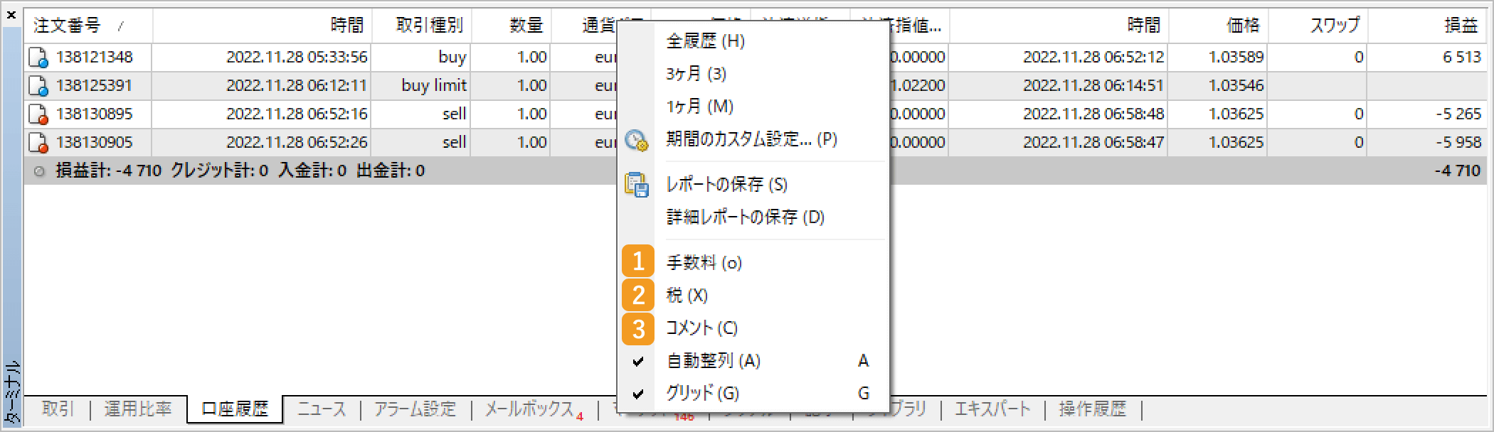 項目を増やす