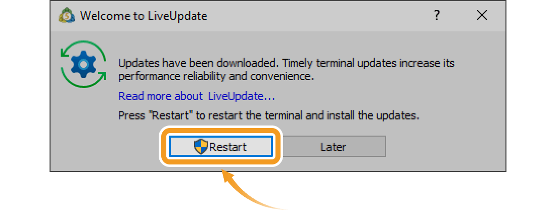 Restart to update