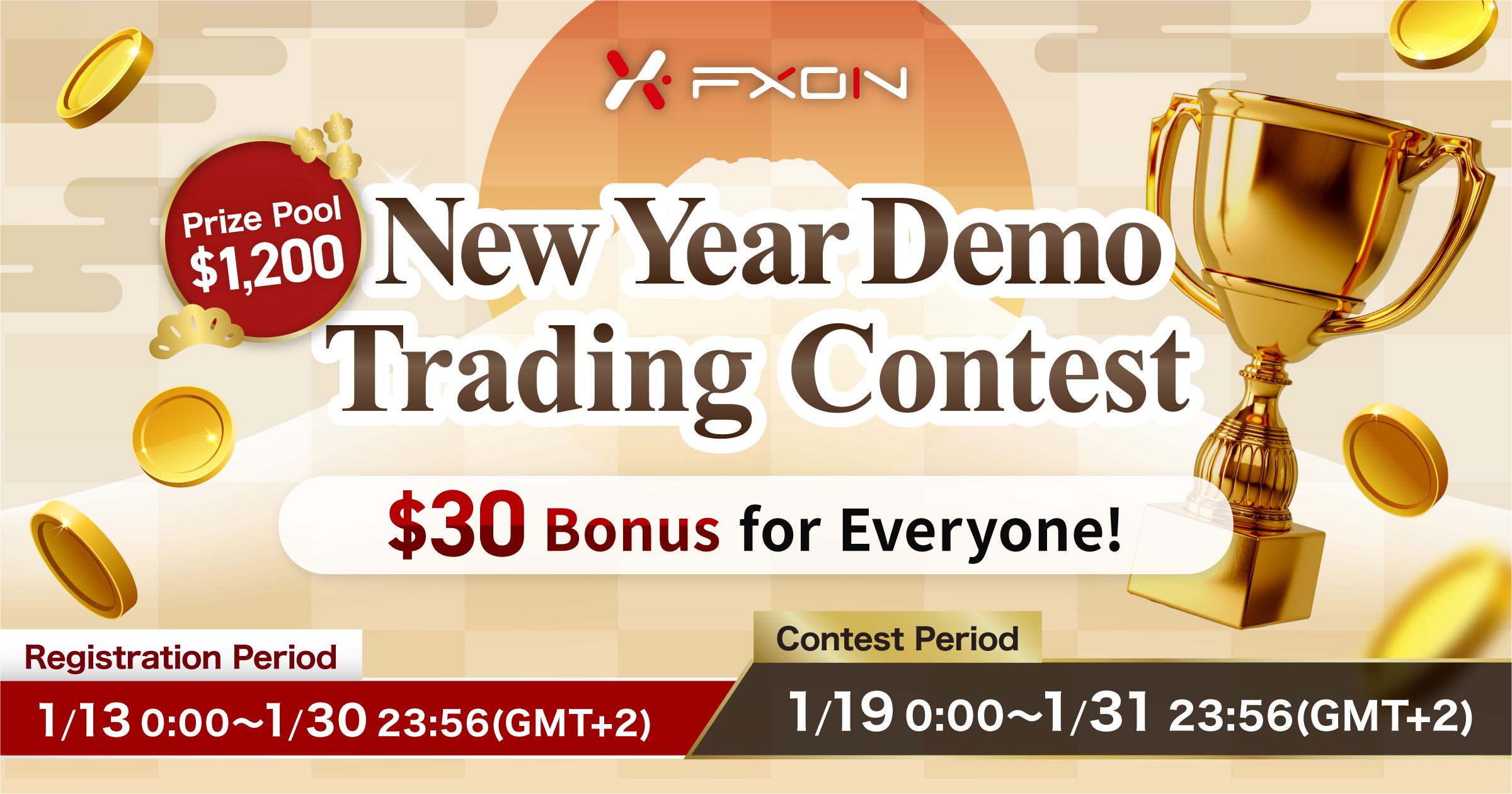 New Year Demo Trading Challenge Cup: $1,200 in Prizes + $30 Participation Bonus!