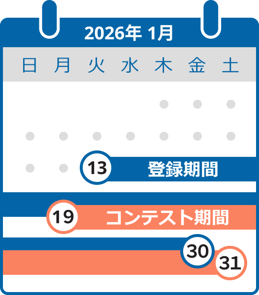 コンテストのスケジュール