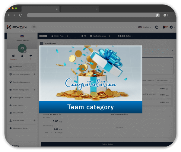 Receive prize for team category